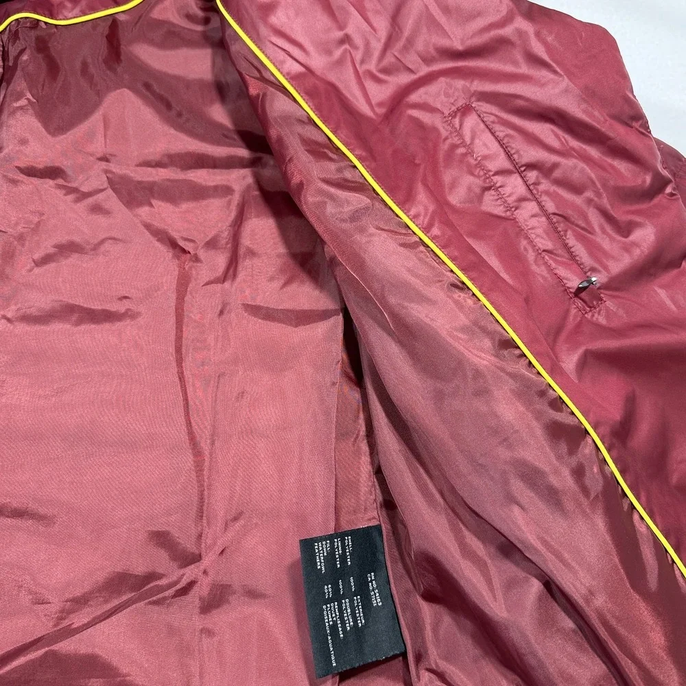 Marc‎ New York Andrew Marc Burgundy Down Puffer Jacket Asym Zip Funnel Neck L - Picture 8 of 10